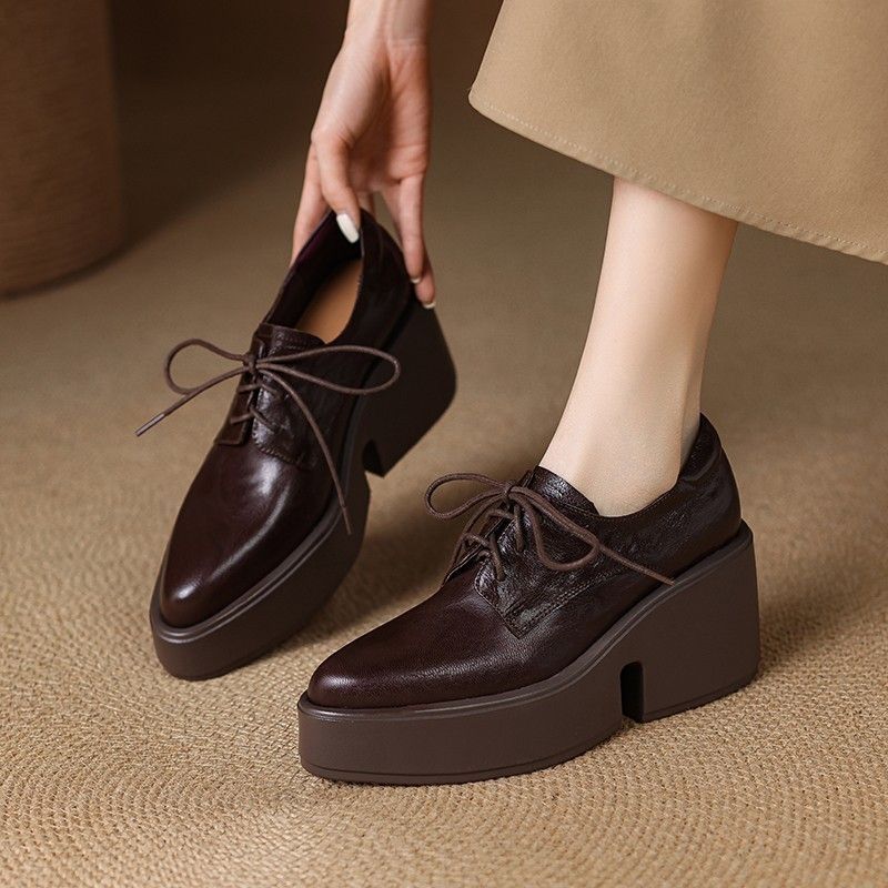 Mocassins à plateforme en cuir - Leatherwork In French avis et prix