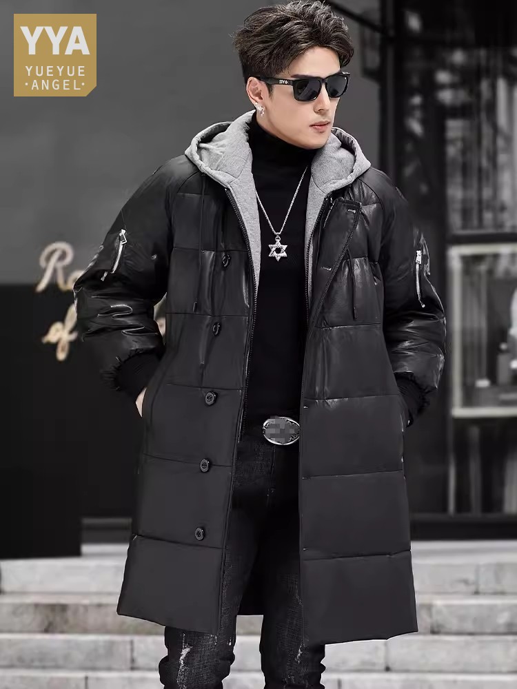 Hiver nouveaux hommes à capuch - Leather Work Jacket With Hood avis et prix