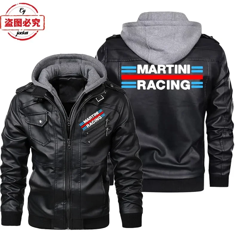 Veste en cuir PU avec logo Mar - Leather Work Jacket With Hood avis et prix